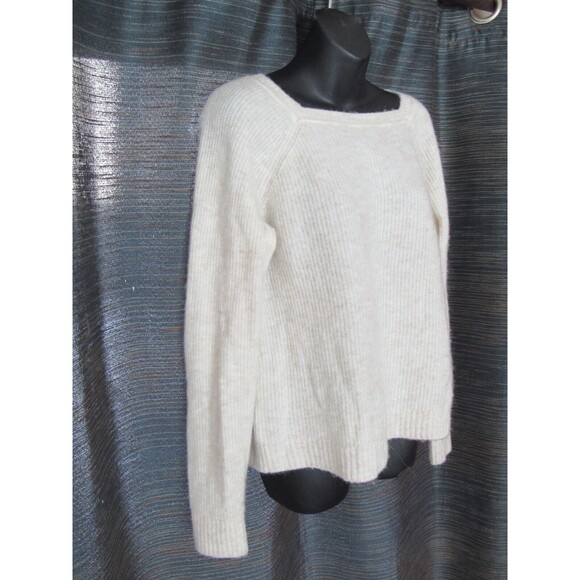Boden Womens Size 10 Ivory Cream Sweater Cozy Alpaca Wool Square Neck Minimalist - Picture 4 of 16